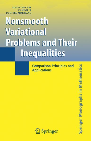 Produktbild: Nonsmooth Variational Problems and Their Inequalities