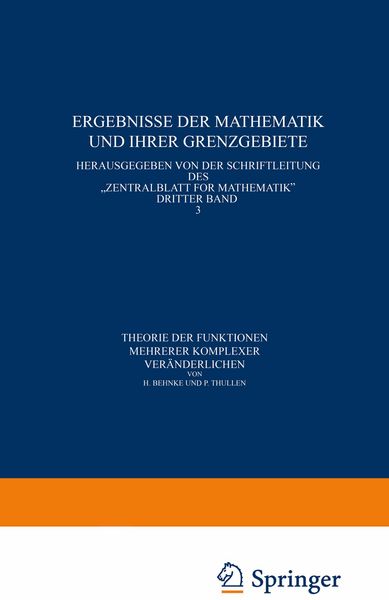 Produktbild: Theorie der Funktionen mehrerer komplexer Ver&auml;nderlichen