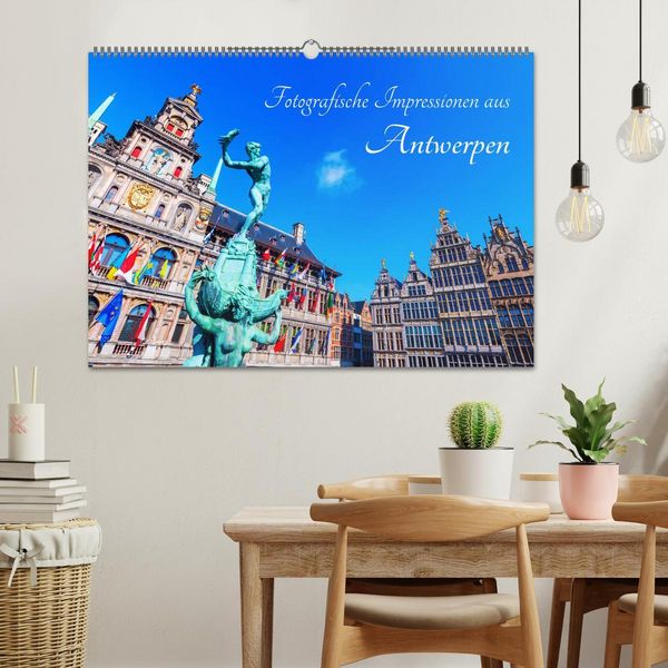 Produktbild: Fotografische Impressionen aus Antwerpen (Wandkalender 2026 DIN A2 quer), CALVENDO Monatskalender
