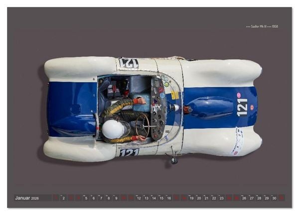 Produktbild: Two-Seater Racing Cars 1950-1960 (Wandkalender 2026 DIN A3 quer), CALVENDO Monatskalender