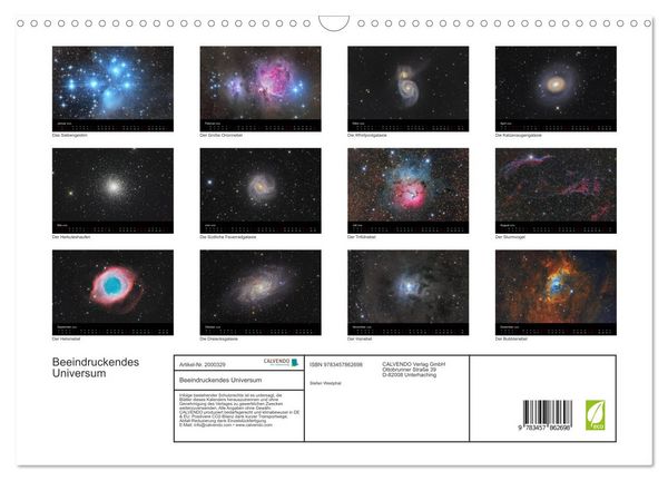 Produktbild: Beeindruckendes Universum (Wandkalender 2026 DIN A3 quer), CALVENDO Monatskalender