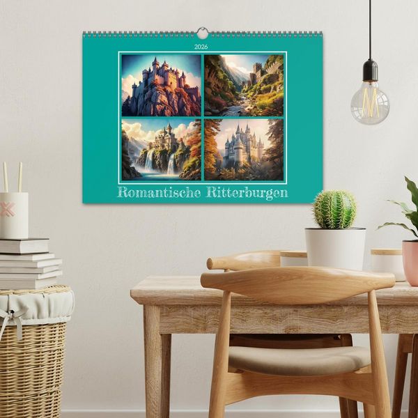 Produktbild: Romantische Ritterburgen (Wandkalender 2026 DIN A3 quer), CALVENDO Monatskalender