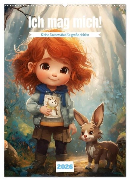 Ich mag mich! Kleine Zaubersätze für große Helden (Wandkalender 2026 DIN A2 hoch), CALVENDO Monatskalender