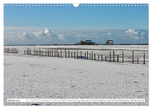 Produktbild: ST. PETER ORDING Strand und Meer (Wandkalender 2026 DIN A3 quer), CALVENDO Monatskalender