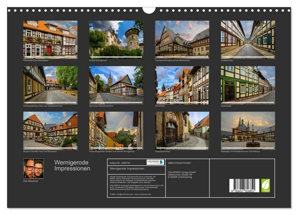 Produktbild: Wernigerode Impressionen (Wandkalender 2026 DIN A3 quer), CALVENDO Monatskalender