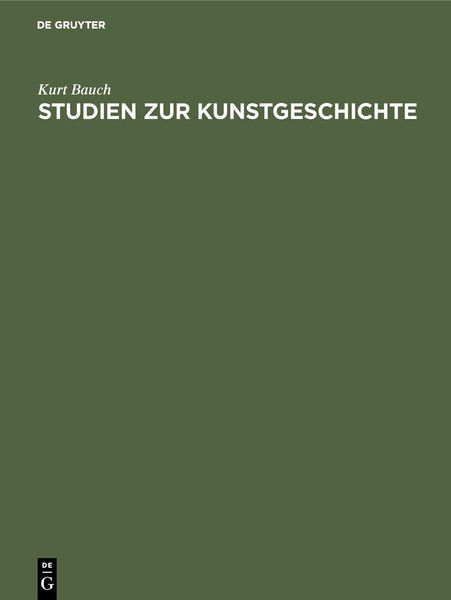 Produktbild: Studien zur Kunstgeschichte