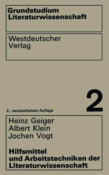 Produktbild: Hilfsmittel und Arbeitstechniken der Literaturwissenschaft