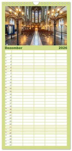 Produktbild: Familienplaner 2026 - Schweiz - Basel mit 5 Spalten (Wandkalender, 21 x 45 cm) CALVENDO