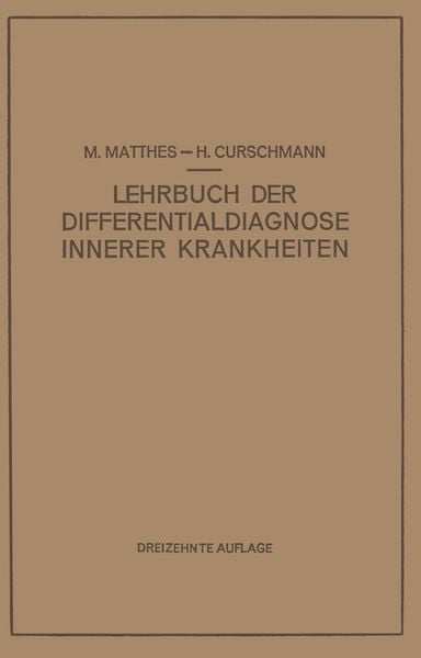 Produktbild: Lehrbuch der Differentialdiagnose Innerer Krankheiten
