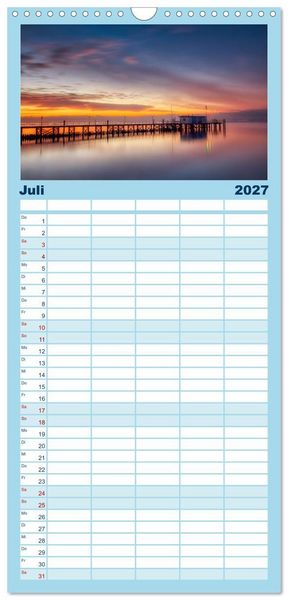 Produktbild: Familienplaner 2027 - Bodensee-Stimmungen mit 5 Spalten (Wandkalender, 21 x 45 cm) CALVENDO