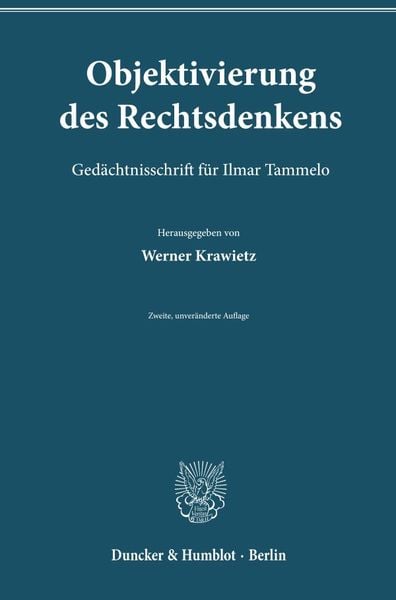 Produktbild: Objektivierung des Rechtsdenkens.