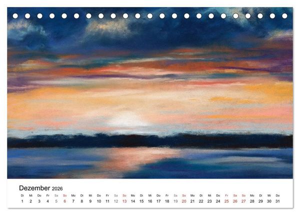Produktbild: Das Meer in Pastellkreide (Tischkalender 2026 DIN A5 quer), CALVENDO Monatskalender