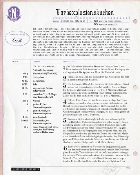 Produktbild: Das offizielle Wednesday-Kochbuch