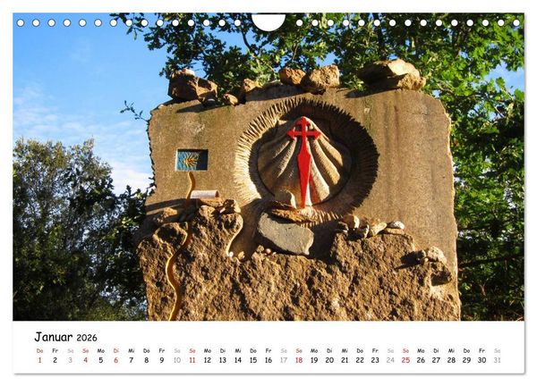 Produktbild: Camino Portugues - Jakobsweg (Wandkalender 2026 DIN A4 quer), CALVENDO Monatskalender