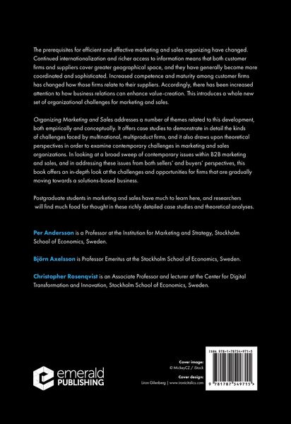 Produktbild: Organizing Marketing and Sales