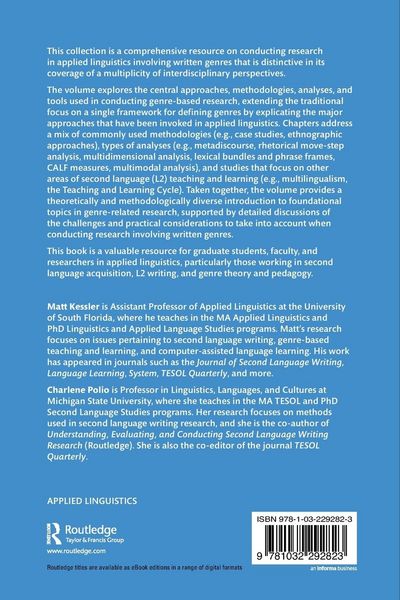 Produktbild: Conducting Genre-Based Research in Applied Linguistics