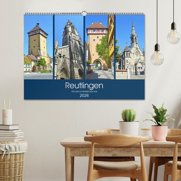 Produktbild: Reutlingen - Tor zur Schw&auml;bischen Alb (Wandkalender 2026 DIN A2 quer), CALVENDO Monatskalender