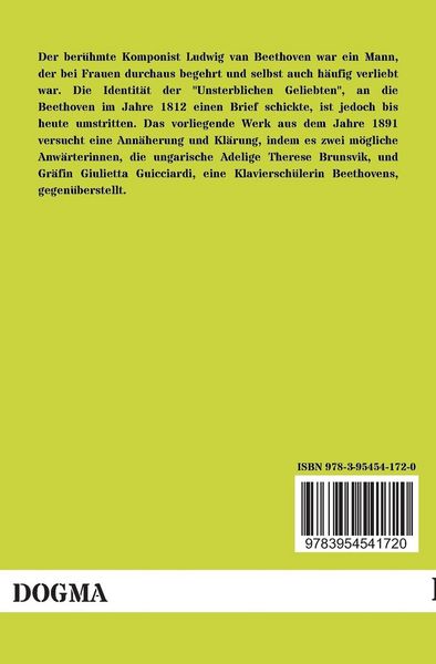 Produktbild: Die "Unsterbliche Geliebte" Beethovens