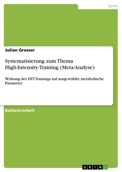 Produktbild: Systematisierung zum Thema High-Intensity-Training (Meta-Analyse)