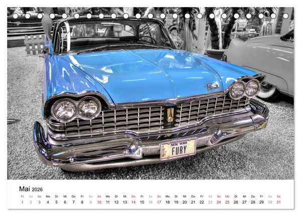 Produktbild: Classic Dream Cars (Tischkalender 2026 DIN A5 quer), CALVENDO Monatskalender