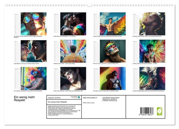 Produktbild: Ein wenig mehr Respekt (hochwertiger Premium Wandkalender 2026 DIN A2 quer), Kunstdruck in Hochglanz