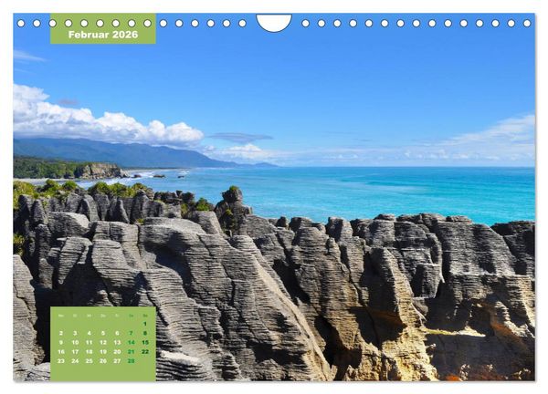 Produktbild: Erlebe mit mir das Naturwunder Neuseeland die S&uuml;dinsel (Wandkalender 2026 DIN A4 quer), CALVENDO Monatskalender