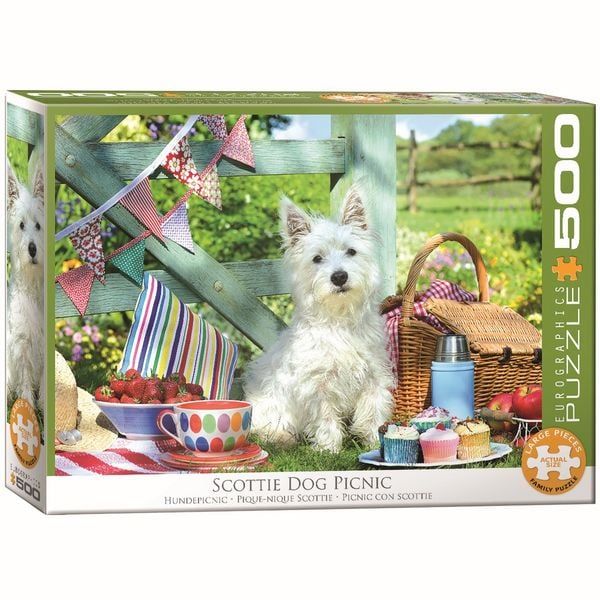 Produktbild: Family Puzzle 500 Teile - Oversize - Scottie Dog Picnic