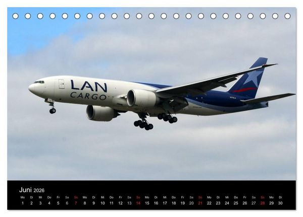 Produktbild: Internationale Frachtflugzeuge (Tischkalender 2026 DIN A5 quer), CALVENDO Monatskalender