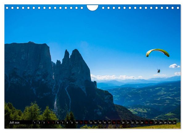 Produktbild: Paragliding - unvergessliche Momente erleben (Wandkalender 2026 DIN A4 quer), CALVENDO Monatskalender