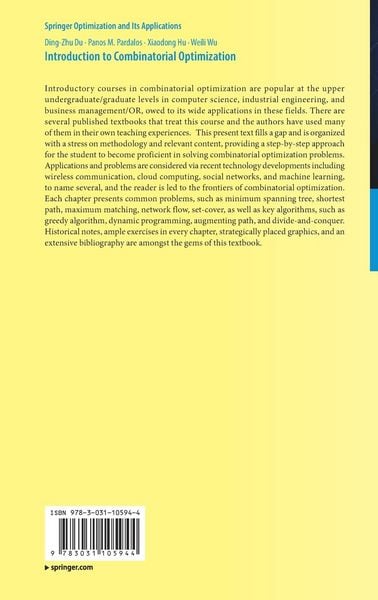 Produktbild: Introduction to Combinatorial Optimization