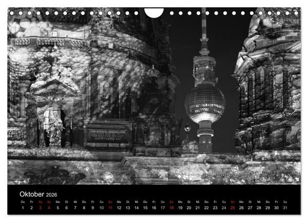 Produktbild: Berlin Monochrome (Wandkalender 2026 DIN A4 quer), CALVENDO Monatskalender