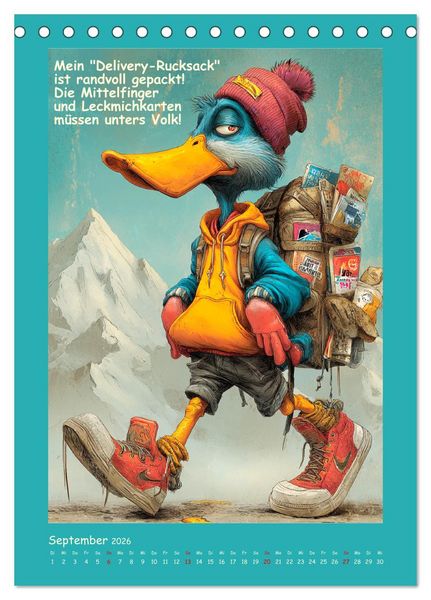 Produktbild: Quack Attacke. Enten au&szlig;er Kontrolle (Tischkalender 2026 DIN A5 hoch), CALVENDO Monatskalender