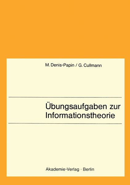 Produktbild: &Uuml;bungsaufgaben zur Informationstheorie