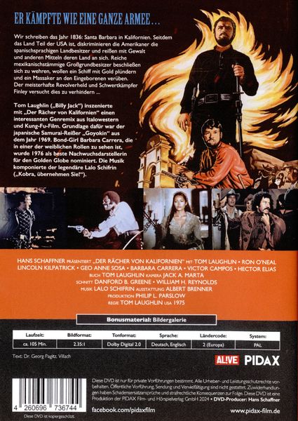 Produktbild: Der R&auml;cher von Kalifornien / Kung-Fu-Western mit Tom Laughlin und Bond-Girl Barbara Carrera (Pidax Western-Klassiker)