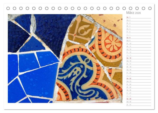 Produktbild: Kacheln und Mosaiken in Barcelona (Tischkalender 2026 DIN A5 quer), CALVENDO Monatskalender
