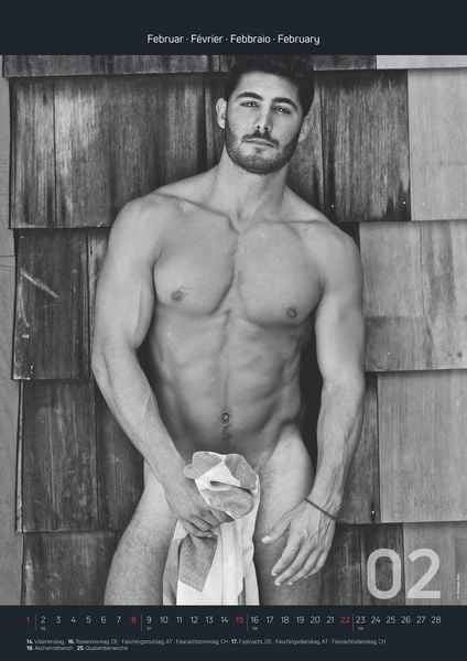Men 2026 - Bildkalender 29,7x42 cm - Männer - erotischer Kalender - hochwertiger Erotikkalender - schwarz-weiß - Wandplaner - Wandkalender