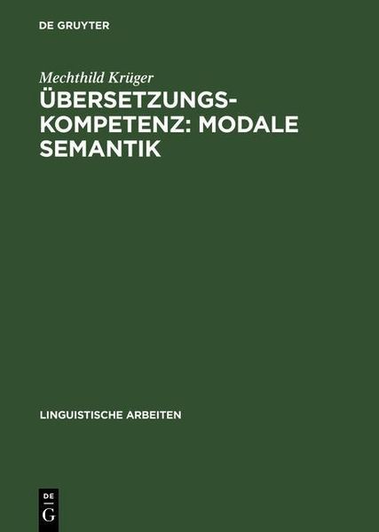 Produktbild: Übersetzungskompetenz: modale Semantik