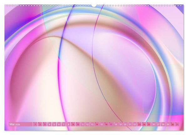Produktbild: Lineare Strahlkraft - Wellen, Digitale Kunst (Wandkalender 2026 DIN A2 quer), CALVENDO Monatskalender