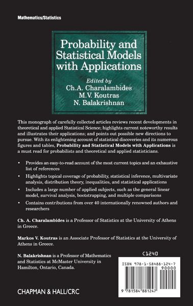 Produktbild: Probability and Statistical Models with Applications