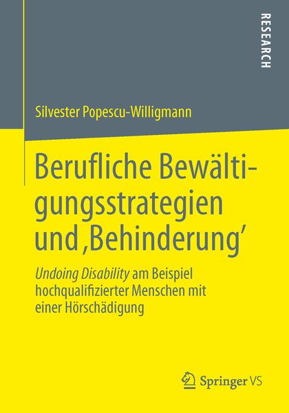 Produktbild: Berufliche Bew&auml;ltigungsstrategien und &sbquo;Behinderung&rsquo;