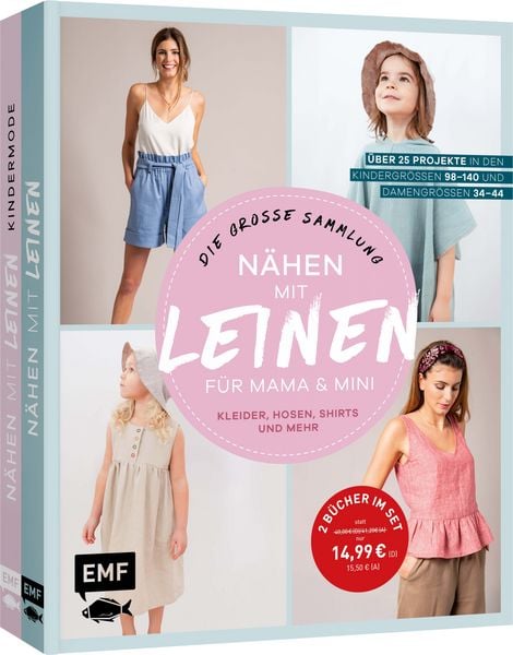 Produktbild: N&auml;hen mit Leinen f&uuml;r Mama und Mini &ndash; die gro&szlig;e Sammlung mit &uuml;ber 25 Projekten