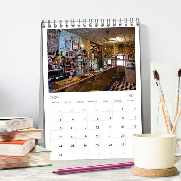 Produktbild: Tischplaner 2027 - Roadtrip durchs Outback - Australiens wilde Seele (A5 Tischkalender zum Aufstellen) CALVENDO