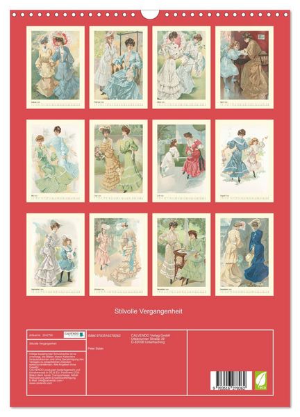 Produktbild: Stilvolle Vergangenheit (Wandkalender 2026 DIN A3 hoch), CALVENDO Monatskalender