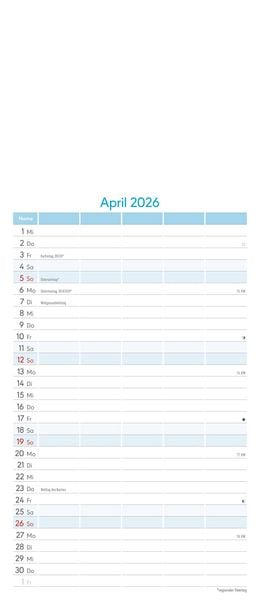 Produktbild: Kreativ-Kalender Familienplaner 2026 - 5 Spalten - 19,5x45 cmFoto, Malen, Basteln - datiert - Kreativkalender - Foto-Kalender - Familienkalender - Wan