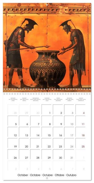 Produktbild: Splendeurs de la Gr&egrave;ce Antique (Calendrier mural carr&eacute; 2026 30x30 cm) Calendrier double avec une page pour vos prises de notes