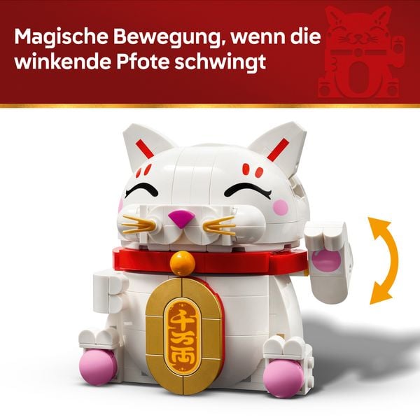 Produktbild: LEGO 40813 Gl&uuml;ckskatze, Tier Spielzeug f&uuml;r Jungen und M&auml;dchen