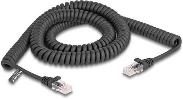 Produktbild: Delock 87994 RJ45 Patchkabel CAT 5e 3.00m Schwarz 1St.