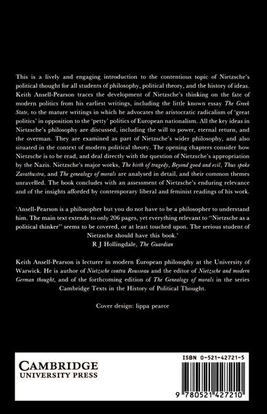 Produktbild: An Introduction to Nietzsche as Political Thinker