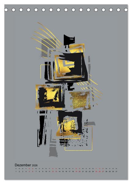 Produktbild: GRAFISCHE KUNST (Tischkalender 2026 DIN A5 hoch), CALVENDO Monatskalender