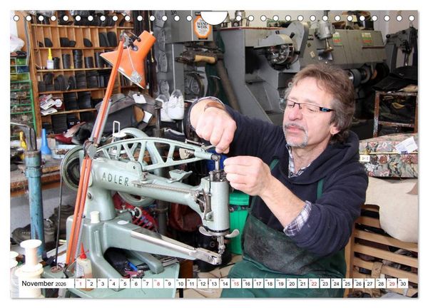 Produktbild: Das Handwerk der Schuhmacher (Wandkalender 2026 DIN A4 quer), CALVENDO Monatskalender